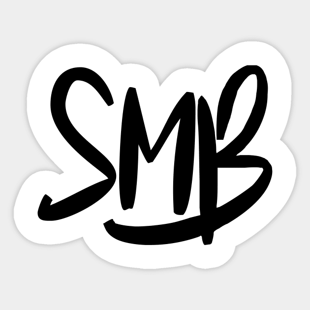 Swag Initials Small (Light Mode) Sticker by Super Magic Bros